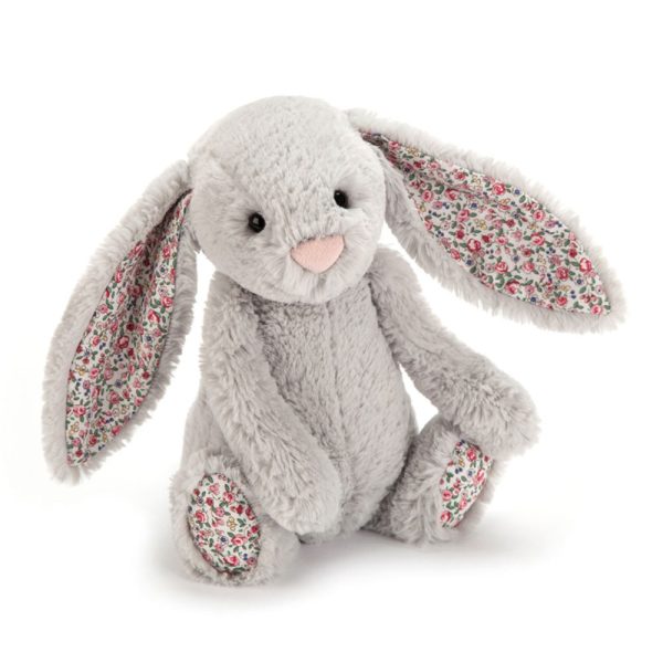 Jellycat 花耳朵賓尼兔系列 賓尼兔公仔 18CM 銀色