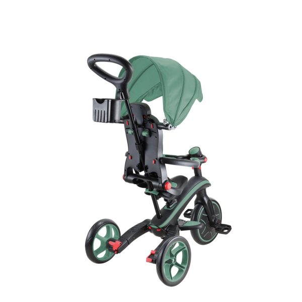 Globber Explorer Trike Foldable 4合1多功能嬰兒三輪車及平衡車 – 橄欖綠 - Image 3