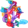 MNTL 100pcs Magnetic Marble Run Toy Set 磁性管道玩具 彩色 - Image 4