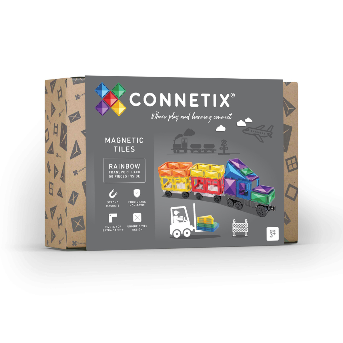 CONNETIX 彩虹色運輸套裝 50pcs