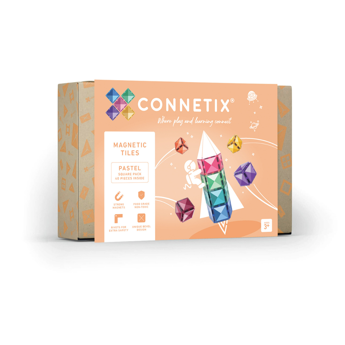CONNETIX 粉彩色方形套裝 40pcs