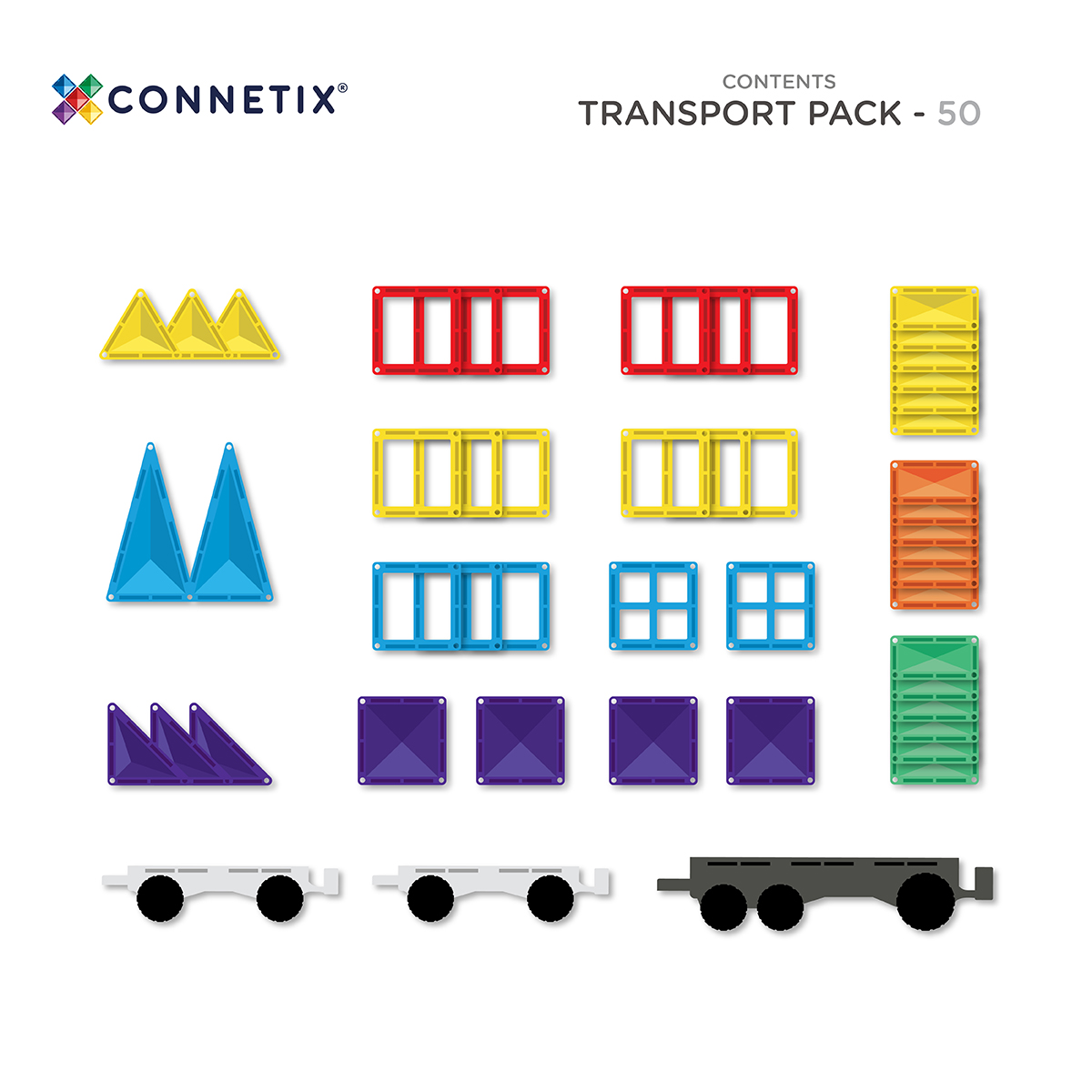 CONNETIX 彩虹色運輸套裝 50pcs - Image 11