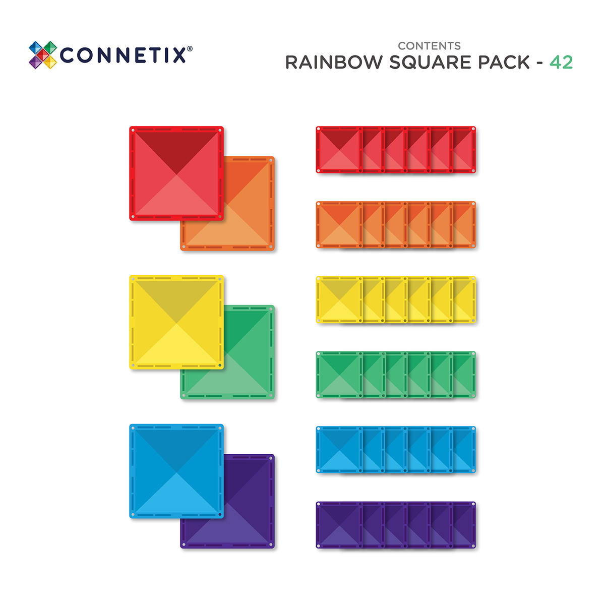 CONNETIX 彩虹色方形套裝 42pcs - Image 8