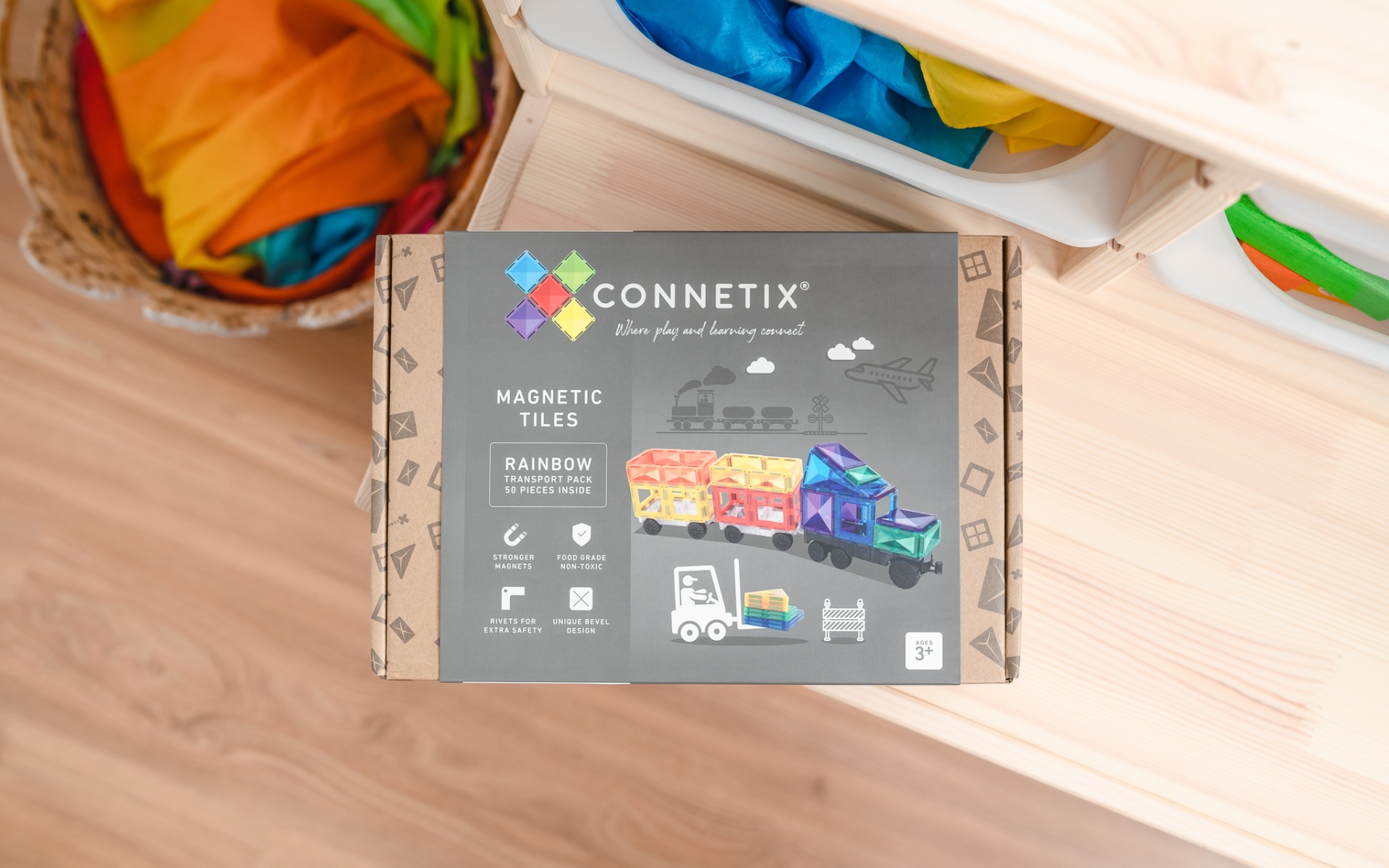 CONNETIX 彩虹色運輸套裝 50pcs - Image 9