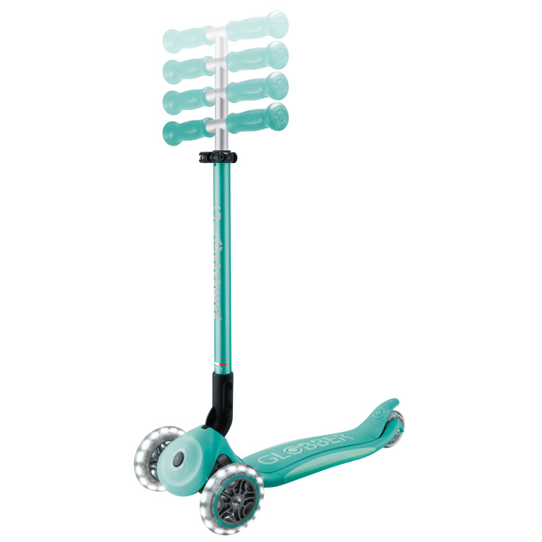 Globber Elite Lights 可摺疊炫光滑板車 薄荷綠 - Image 2