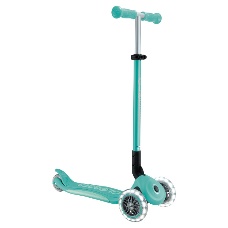 Globber Elite Lights 可摺疊炫光滑板車 薄荷綠 - Image 6