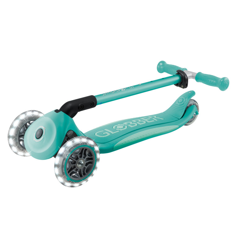 Globber Elite Lights 可摺疊炫光滑板車 薄荷綠 - Image 7