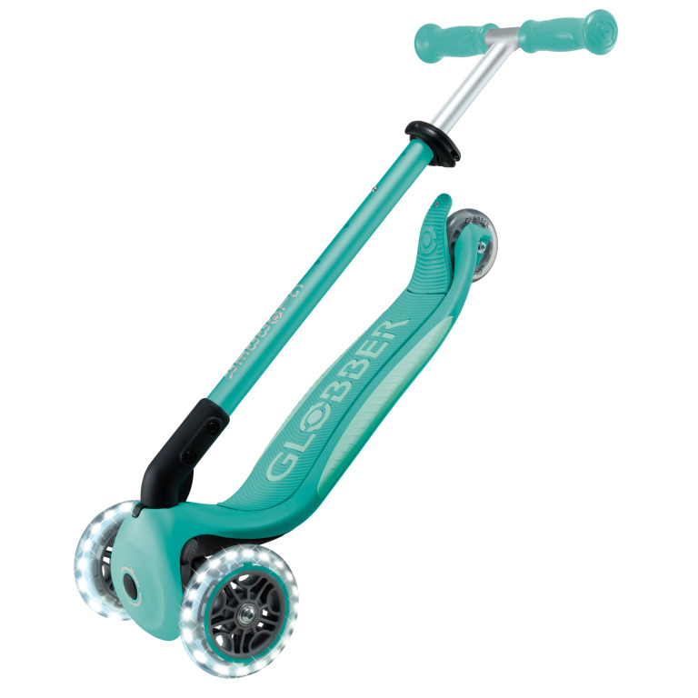 Globber Elite Lights 可摺疊炫光滑板車 薄荷綠 - Image 8
